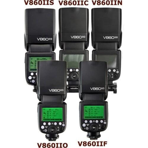 GODOX V860II-C V860II-N V860II-S V860II-O V860II-F Li-ion Battery TTL 2.4G HSS Flash Speedlite for Canon Nikon Sony Olympus Fuji