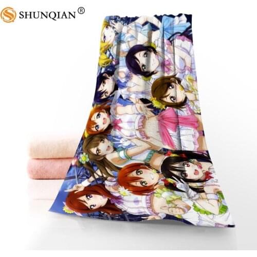 Hot Custom Love Live Towel Printed Cotton Face/Bath Towels Microfiber Fabric For Kids Men Women Shower Towels A7.24-1
