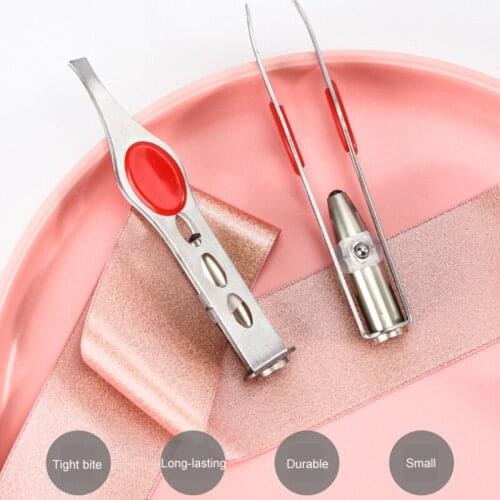 Make Up Tools LED Light Eyelash Eyebrow Hair Removal Tweezer Face Hair Remover Stainless Steel Eyebrow Tweezers New Arrival