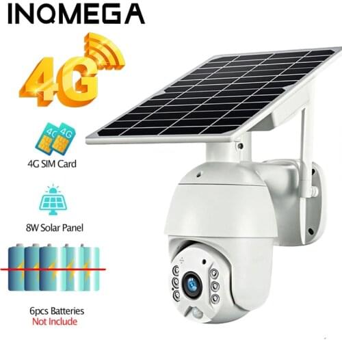 INQMEGA 1080P HD 4G Wifi Low Power Solar Camera Dual Audio Voice Intrusion Alarm Solar Panel Outdoor Monitoring Waterproof Cam