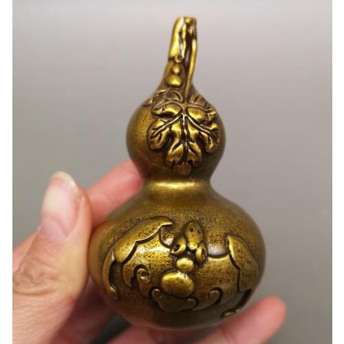 China brass archaize gourd small crafts statue