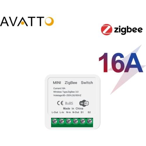 AVATTO Tuya Zigbee WiFi Switch Module with Neutral 2 Way Control, Smart Home Automation Interruptor Work for Alexa, google home