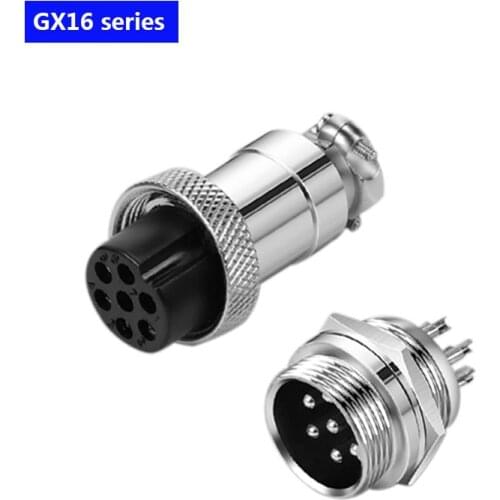1set GX16 2/3/4/5/6/7/8/9 Pin Male & Female 16mm L70-78 Circular Aviation Socket Plug Wire Panel Connector Free Shipping