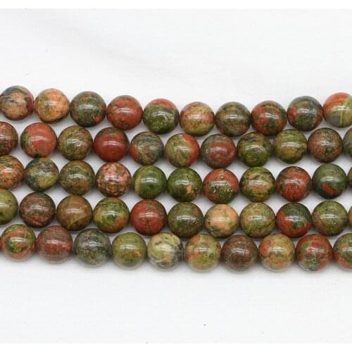4/6/8/10/12 mm Natural Multicolor Unakite Round Loose Beads Spacer Bead For DIY Jewellery Making Findings Accessories Supplies