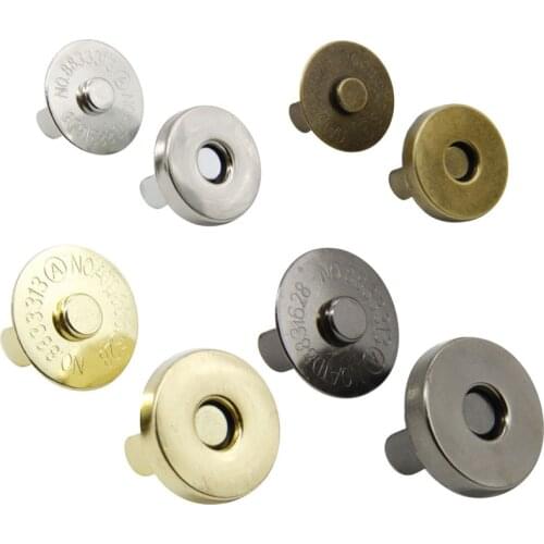 50pcs/Lot Practical Bags Magnetic Buttons Handcraft Garment Magnet Buttons Metal Snap Fasteners DIY Accessories 14/18mm
