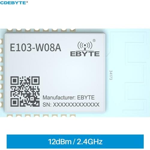 2.4G WIFI Serial Port Module E103-W08A BLE Networking Dual ARM Core PCB Antenna Low Power Consumption TCP HTTP Client MQTT IoT