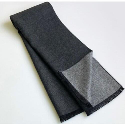 New Solid Luxury Brand Business Mens Scarf Cotton Cashmere Scarf Shawl High Quality Winter Warm Scarves for Men 180*30 cm