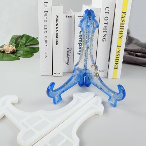 DIY Crystal Epoxy Mold Jewelry Display Shelf Desktop Swing Table Storage Stand Folding Jewelry Stand Silicone Resin Mold