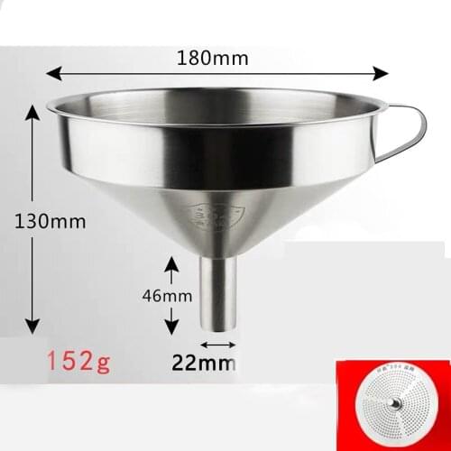 Sanitary Funnel Stainless Steel SUS304 with Detachable Filter Removable Strainer Kitchen Tools