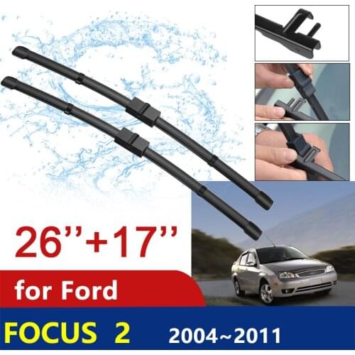 For Ford Focus 2 MK2 MK2.5 2004 ~2011 Windscreen Windshield Wipers Car Wiper Blade Car Accessories Stickers