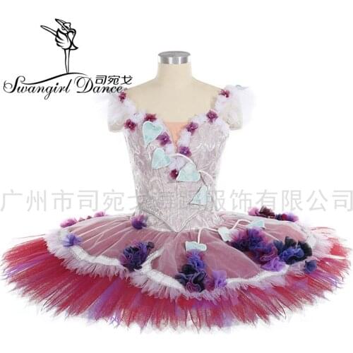 Split high quality handmade professional Tutu Lilac Fairy custom-made performance ballet tutu stage costumes BT9316
