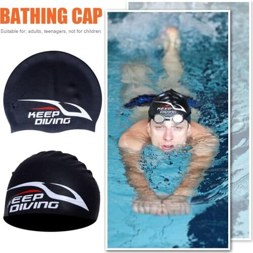 Unisex Swimming Cap Silicone Waterproof Long Hair Swim Sports Pool Hats Adult Water Sports Equipment Soft Safety Comfortable