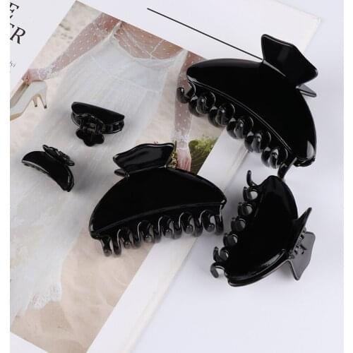 Black Butterfly Hair Clips Woman Girls Hairpins Styling Holding Tools Hair Section Small Claw Clamps Fashion Salon Accessories