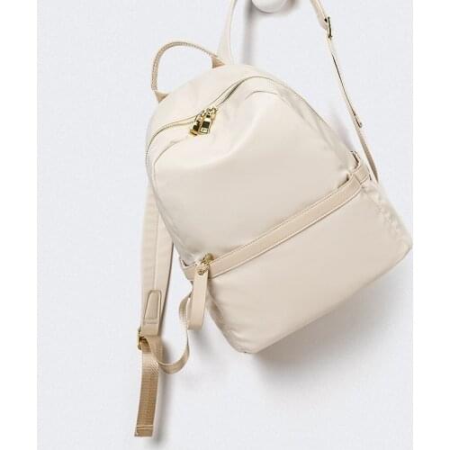 Women Female Anti-theft Backpack Classic Leather Solid Color Backpacks Fashion Shoulder Bag Vintage Travel Rucksack 2020 C1344