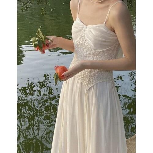 Women Dresses Mermaid Elegant Lace Strap Dress 2021 Spring And Summer Womens Retro Sexy High Sense Vestido De Mujer