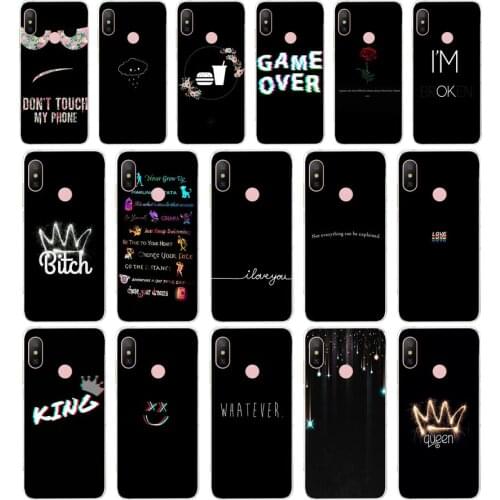93AA Color text on a black background gift Soft Silicone Tpu Cover phone Case for Xiaomi Redmi 6 Pro 6A 7A Note 6 Pro 7 case