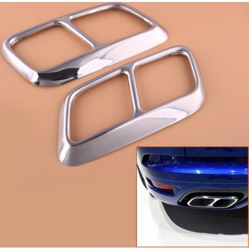 1 Pair Exhaust Tail Pipe Trim Frame Cover Fit For Land Rover Range Rover Sport 2018-2019