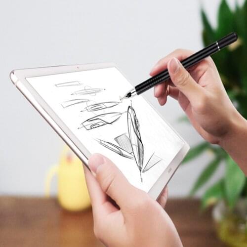 10pcs/lot 2in1 Cloth Head Disc Handwriting Capacitive Pen Suitable For Mobile Phone Tablet Magnetic Double Cap Touch Screen Pen