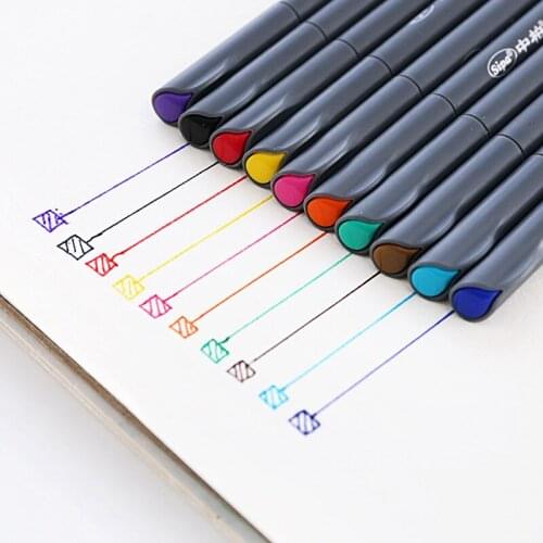 10 PCS New Cute Creative 0.38mm Multicolor Gel Ink Pen Promotional Gift School Office Supply Material Stationery Plastic Pen