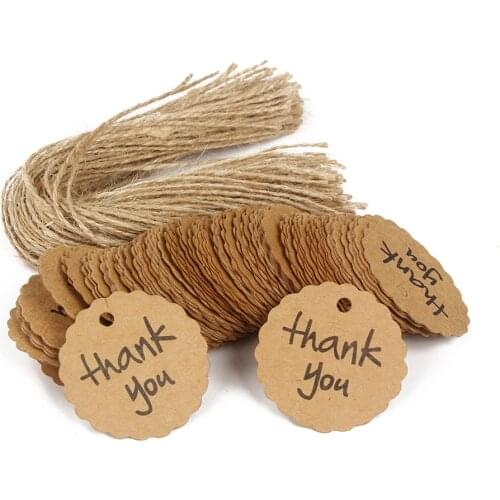 100pcs Rustic Floral Kraft Paper Gift Tags Sales Lables Xmas Holiday Party DIY