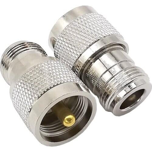 2Pcs UHF PL-259 SO239 Male to N Female Connector RF Coax Coaxial Adapter UHF Plug to N Coax Jack Connector