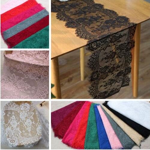 3M /11 colors into 3 meters long, soft eyelash lace fabric, DIY clothing, home table decoration fabric, cloth