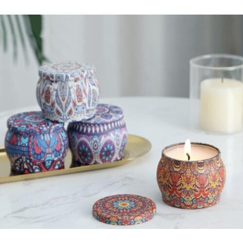 4x Empty Candle Containers with Lids Case for Dry Spices Valentines Day