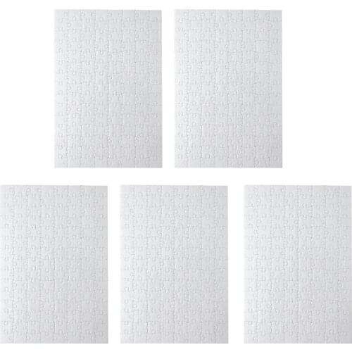 5pcs A4 Coloring Blank Puzzle DIY Paper Jigsaw Puzzles Funny Playing Toys