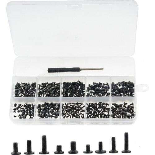 500PCS/Box CM M2 M2.5 M3 304 Stainless Steel Cross Phillips Ultra Thin Flat Wafer Head Screw Bolt For Laptop Screws Set Kit