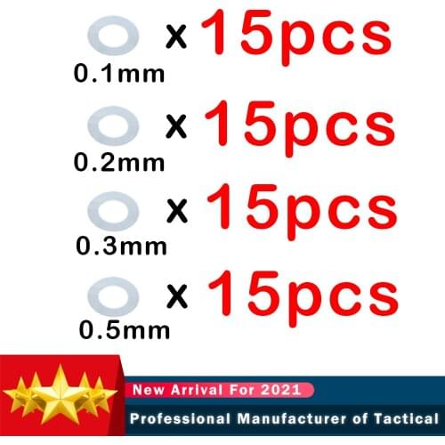 60PCS Stainless Steel Super Gear Shim Set For Airsoft AEG M4 Gearbox Gel Blaster BD556 Jinming Paintball Precise Accessories