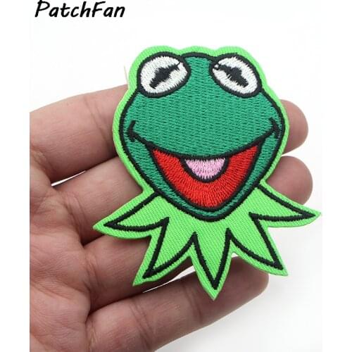 A0117 Frog Face Patch Muppets Show Character Craft Apparel Iron-On Applique