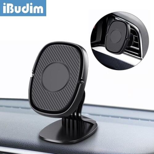 IBudim Magnetic Car Phone Holder Magnet Smartphone Mobile Cell Phone Stand Telefon GPS Support for iPhone 11 12 Pro Max X Xiaomi