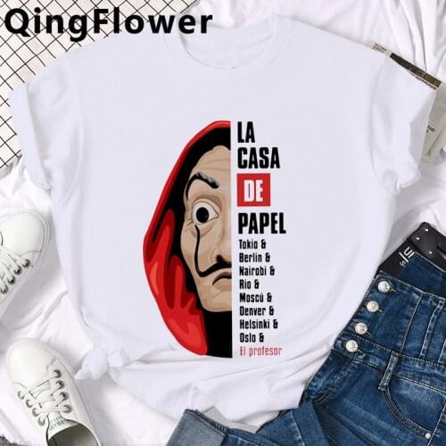 Money Heist La Casa De Papel House of Paper Bella Ciao male vintage white t shirt 2021 t-shirt t shirt graphic tees women kawaii