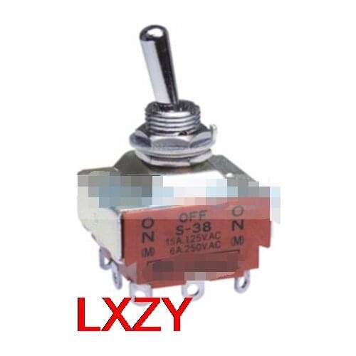 Free Shipping 2Pcs/Lot S39 S-39 15A 125vac One-Time Self-Reset Three-Knife Double Throw Oscillating Switch