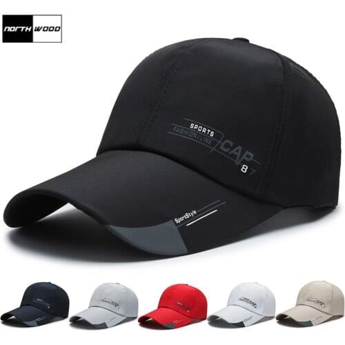 NORTHWOOD Long Brim Kpop Mens Summer Baseball Cap Fishing Hat Snapback Women Outdoor Golf Sun Visors Bone Trucker Caps