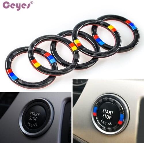 Ceyes Car Styling For Bmw E90 E92 E93 3 Series For M German Flag Logo Auto Engine Start Stop Circle Ring Covers Stickers Case