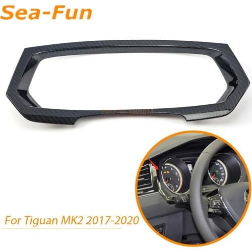 For Volkswagen VW Tiguan MK2 2017 2018 2019 2020 Front Dashboard Frame Decorative Cover Trim Sticker Interior Car Accessories