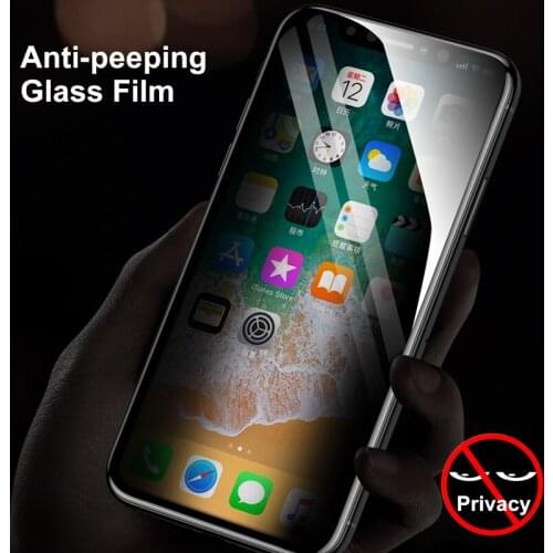 For iPhone 7 7plus 8 8plus X 0.23mm Privacy Tempered Screen Protector Glass Film Mid-end Privacy Protector Tempered Glass