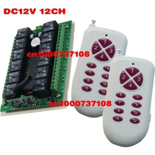 Hot remote control switch 12v rf garage door remote control livolo learning code light relays momentary rf switches
