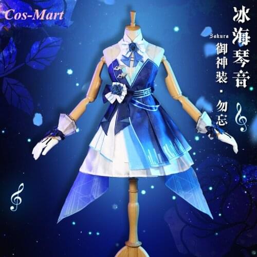 Game Honkai Impact 3rd Yae Sakura Cosplay Costume Ice Sea Piano Sound New Skin Combat Dress Female Party Role Play Clothing S-L