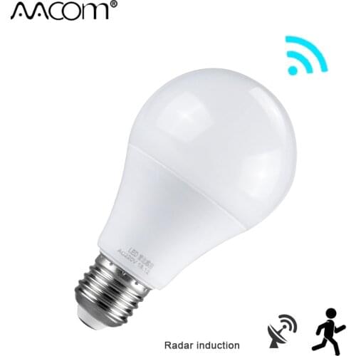 E27 Ampoule LED Sensor Bulb Light 10W 15W 20W 220V Infrared Body Motion Sensor LED Diode Spotlight Radar Lamp Cool White 6500K