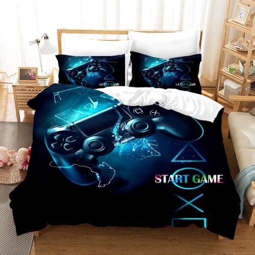 Hot Gamepad Bedding Set Kids Fashion Gaming Quilt Cover Sets Duvet Covers Bed Linen Bedroom Adult Gift Single Queen King Size