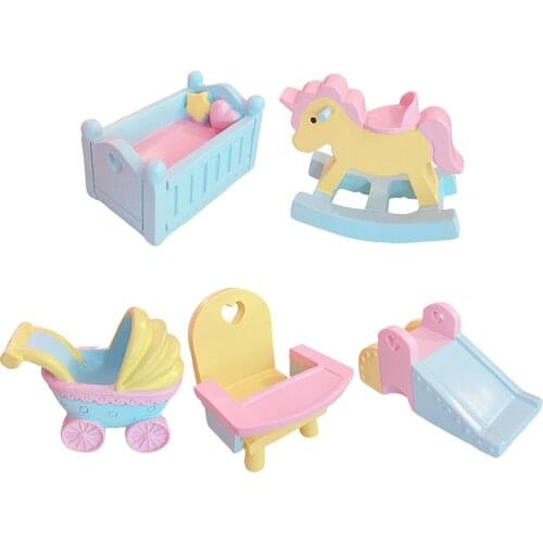 Miniature Dollhouse Kit Mini Furniture Doll-House Furniture Bedroom Set Living Room Set Dollhouse Miniature Accessories