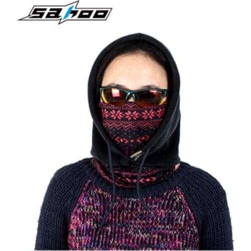 SAHOO Fashion Winter Windproof Cycling Cap Warm Fleece Cycling Headwear Hats Scarf Men Women Outdoor Running Skiing Sport Caps