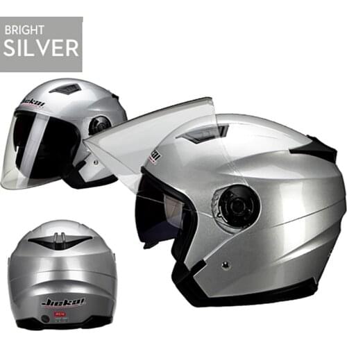 Jiekai unisex Open face motorcycle Helmet double lenses Moto casco Half Electric Vehicle scooter motorbiker helmets