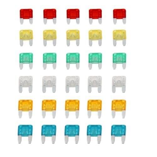 Set 30 Mini fusible enchufable para Coche Moto Automovil, IN STOCK, FREE SHIPPING