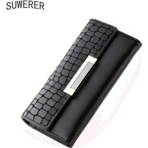 2021 New Product Real Cowhide Wallet female high quality long clutch wallet large capacity multi-card wallet