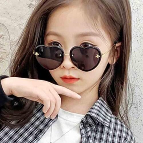 New Heart Shaped Child Sunglasses High Quality Girls Shading Sun Glasses Fashion Gradient Kids Eyewear UV400 AG11