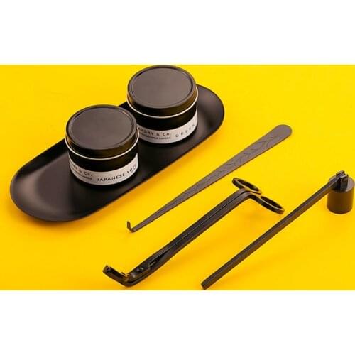 New Luxury Candle Accessory Set Candle Extinguisher Tool Candle Snuffer Trimmer Hook Tray Dipper Home Decor For Party Wedding