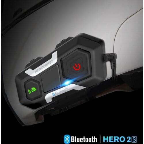 HEROBIKER Motorcycle Intercom Helmet Headset Helmet Waterproof Speaker Interphone Moto Headset Wireless Intercomunicador 1200M